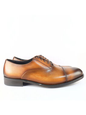 Bloomingdale Men Dylan Gray Fortuno Cap-toe Lace-up Oxfords Cognac 9M- 0107